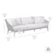 Armen Living Athos Indoor Outdoor 3 Seater Sofa in Light Eucalyptus Wood with Charcoal Rope and Gray Cushions LCATSOWDLT - alternate 5